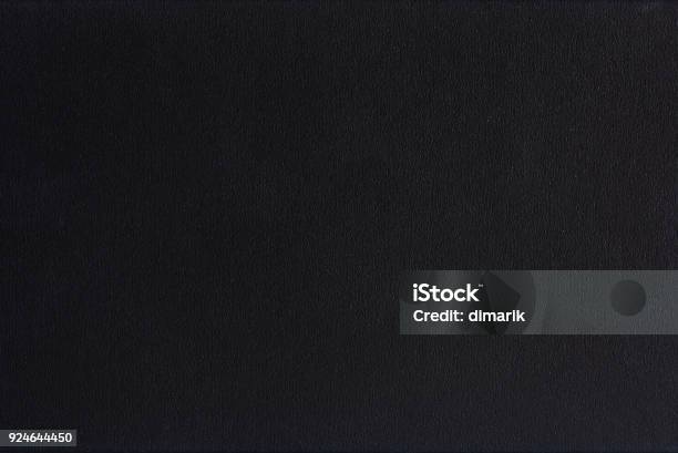 Textured Blank Black Paper Background Stock Photo - Download Image Now - Black Color, Textured, Paper