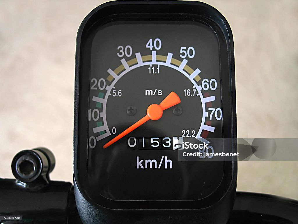 Exercise Bike Speedometer  Bicycle Stock Photo