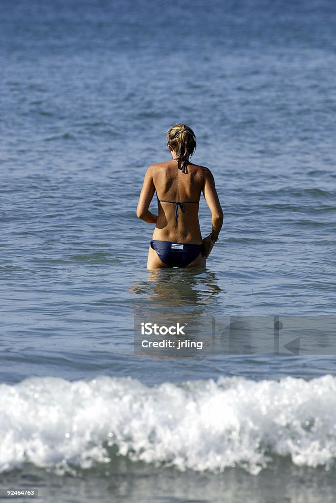 Girl in the Blue Sea  Australia Stock Photo