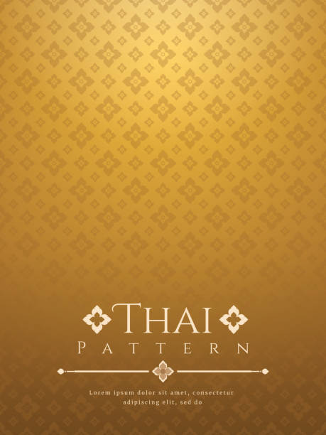 ilustraciones, imágenes clip art, dibujos animados e iconos de stock de patrón de línea moderna tailandés artes el concepto tradicional de tailandia - thailand