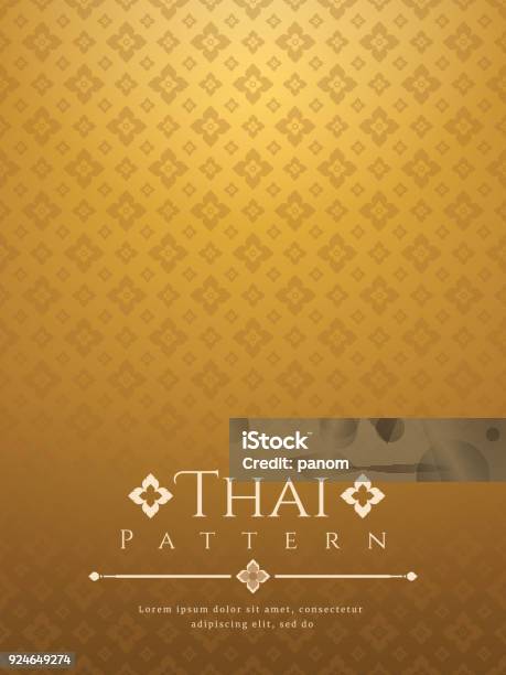 Modern Line Thai Pattern Traditional Concept The Arts Of Thailand Stock Illustration - Download Image Now