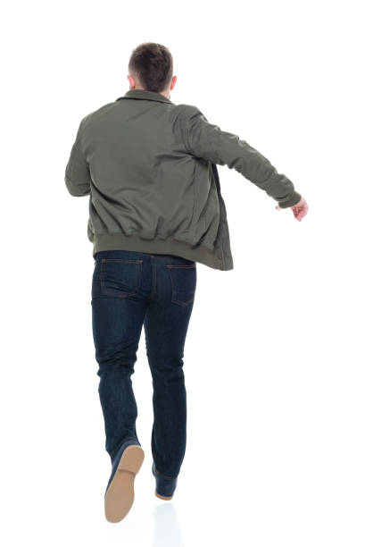 Man in bomber jacket and plaid shirt