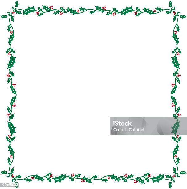 Elementos De Natal Vector 08 Formato Jpg - Arte vetorial de stock e mais imagens de Azevinho - Azevinho, Moldura - Composição, Fruta com Grão
