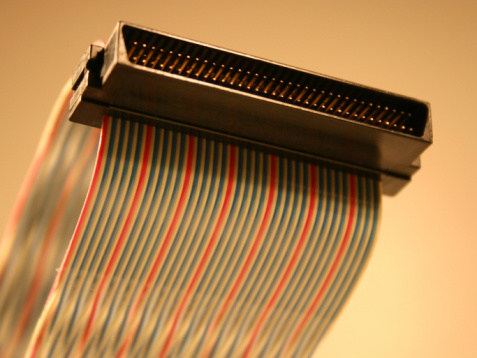 Computer wire for server/mother board, close-up.