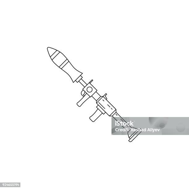 Grenade Launcher Icon Element Of Military Icon For Mobile Concept And Web Apps Thin Line Icon For Website Design And Development App Development Premium Icon Stock Illustration - Download Image Now
