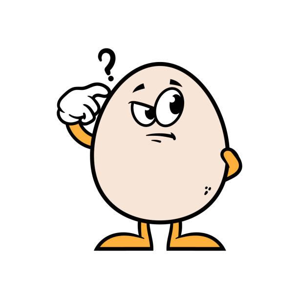 Cartoon Confused Egg Character Stock Illustration - Download Image Now -  Confusion, Cooking, Egg - Food - iStock