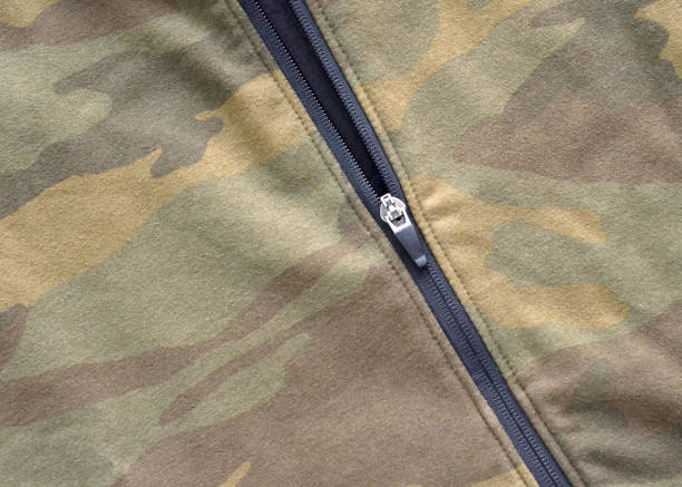 istock Zipper on a Cotton Camouflage Hoodie 924656398