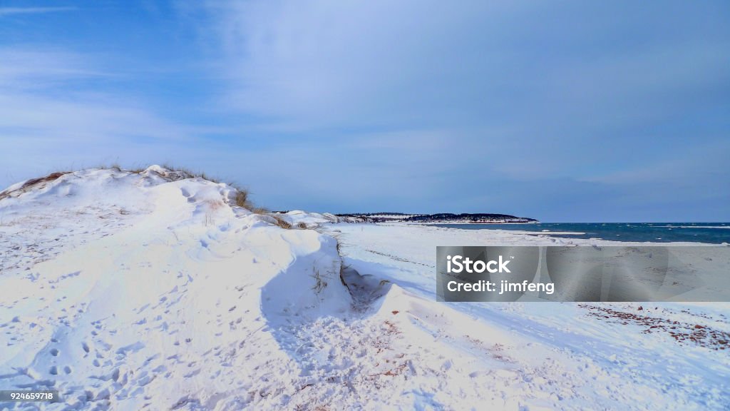 P.E.I. Winter of North Rustico prince edward island,canada. Atlantic Ocean Stock Photo