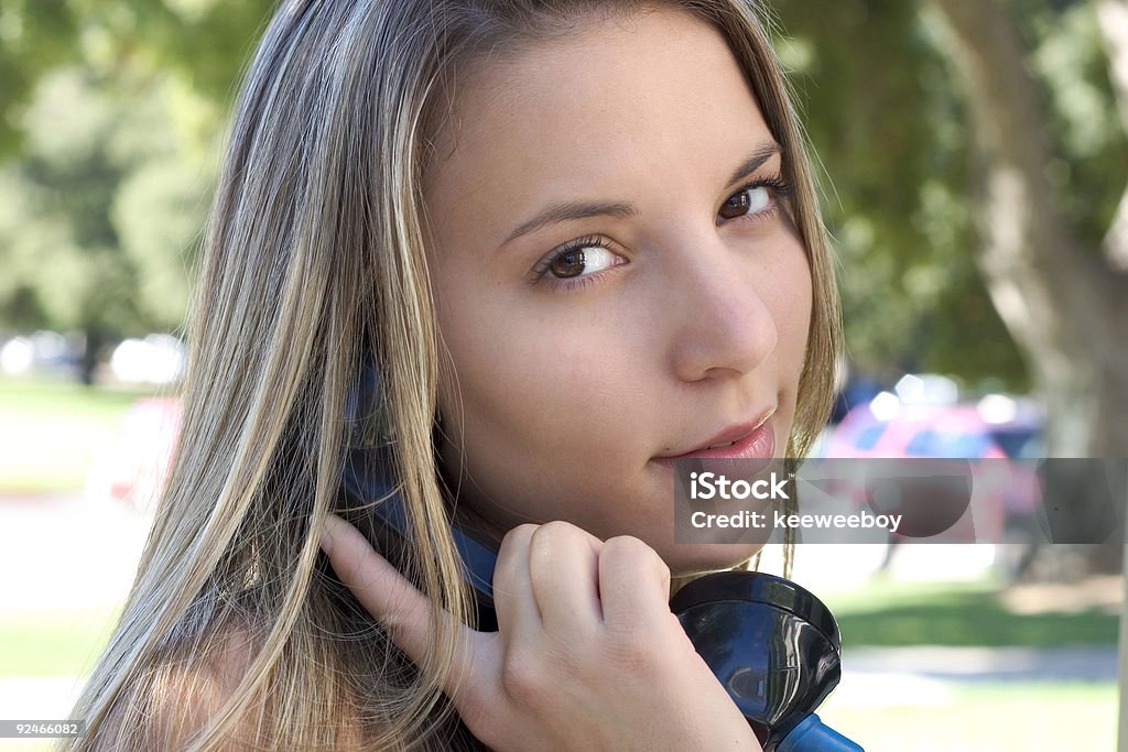 Telefono ragazza - Foto stock royalty-free di Adolescente