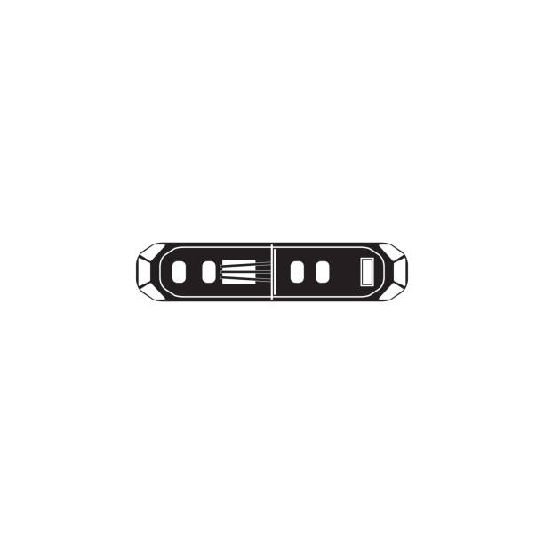 tram icon. Element of transport view from above icon. One of the collections icon for website design and development, app development mobile concept. Premium icon tram icon. Element of transport view from above icon. One of the collections icon for website design and development, app development mobile concept. Premium icon on white background pena palace stock illustrations