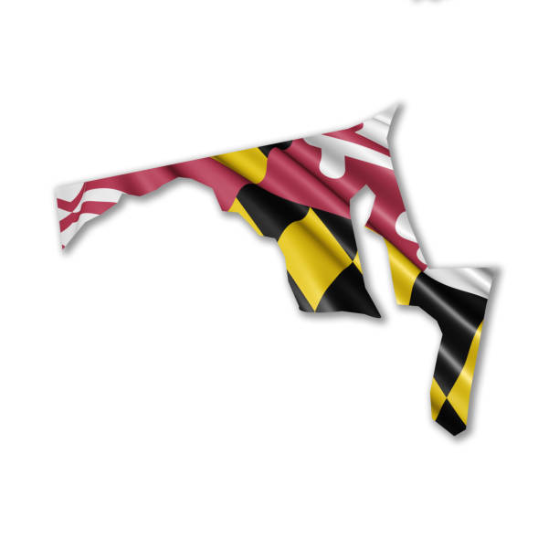 US state of Maryland outline flag