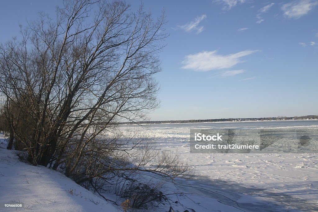 Saint Laurent Rio no Inverno - Royalty-free Neve Foto de stock