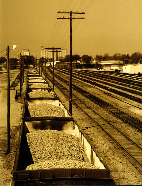 Grava tren - foto de stock