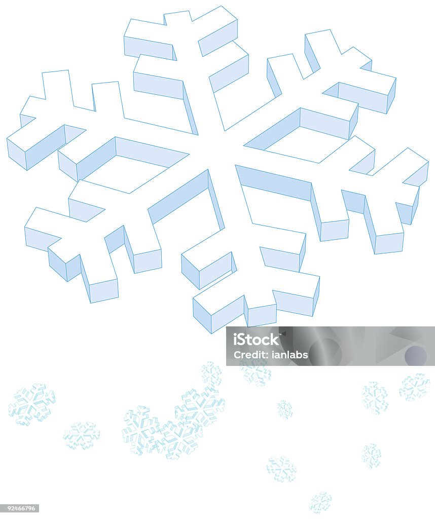 Brosse flocon de neige 3D - Illustration de Brosser libre de droits