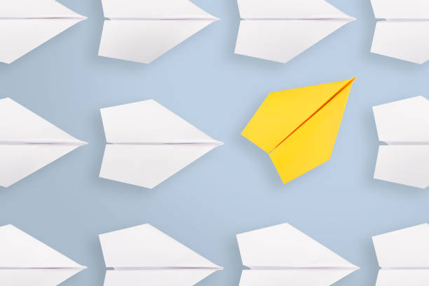 istock Change concepts with yellow paper airplane 924668280