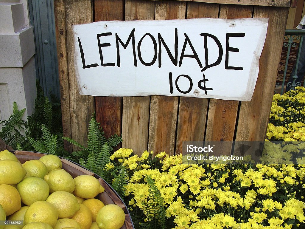 Lemonade Stand  Sale Stock Photo
