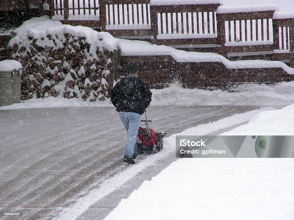 Soplador de nieve - Foto de stock de Adulto libre de derechos