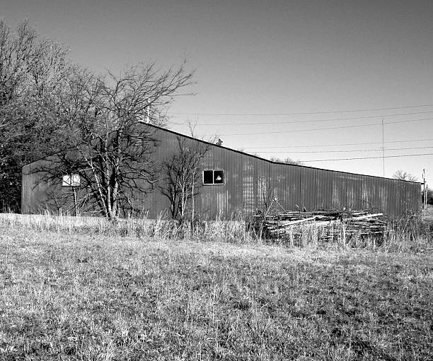 Barn - grayscale stock photo