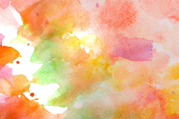istock Orange, green, red abstraction in a children style. 924681116
