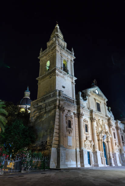 istock Night Ragusa town view, Sicily, Italy 924685440
