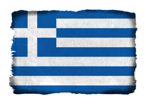istock Grunge flag of Greece isolated on white background 924686064
