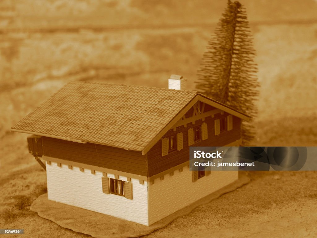 Vintage Cottage - Foto stock royalty-free di Alpi