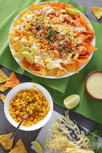 istock spicy nachos with sauce and corn 924694060