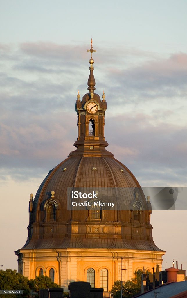 SUÈDE Stockholm toit au coucher du soleil - Photo de Antique libre de droits