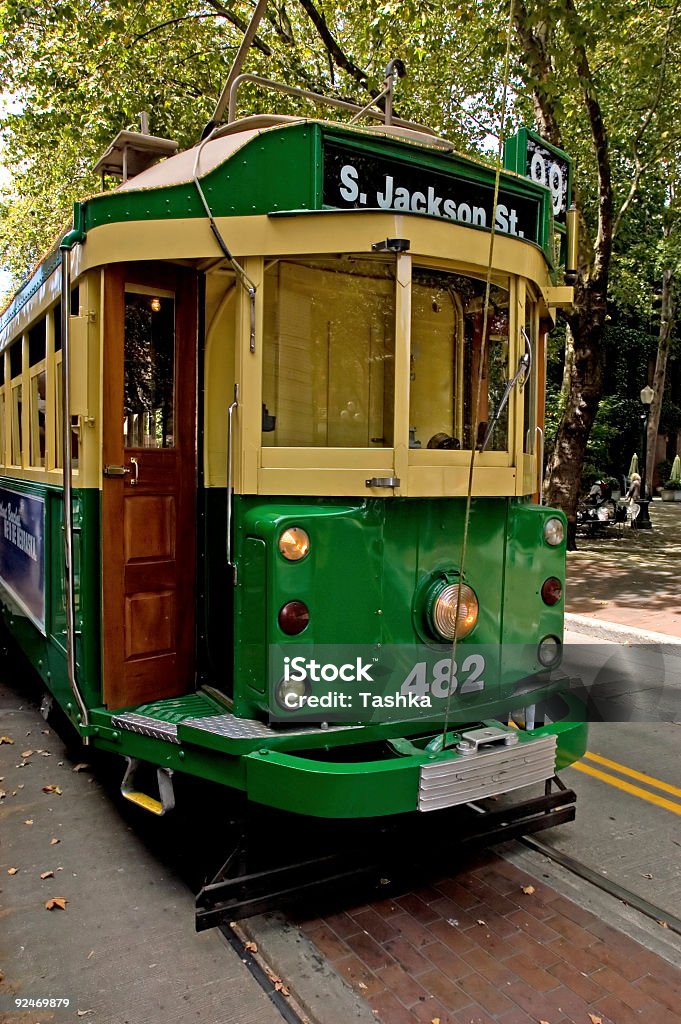 Straßenbahn Seattle am Pioneer Square - Lizenzfrei Alt Stock-Foto