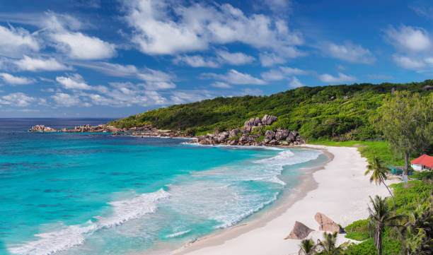 istock Beautiful beach in La Digue island, Seychelles 924699046