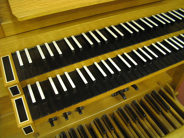 istock Wooden Organ Keys 92470093