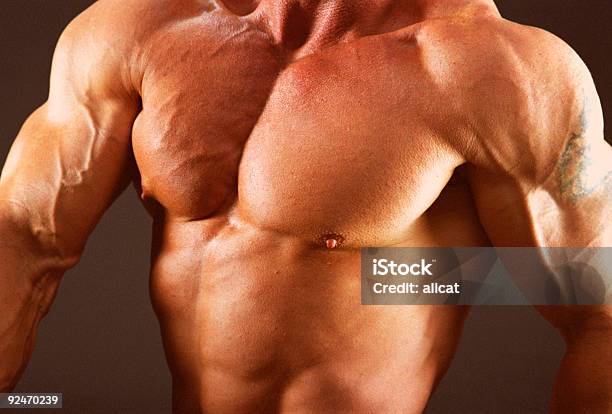 Bodybuilding Stockfoto und mehr Bilder von Anaerobes Training - Anaerobes Training, Bauarbeiter, Bauchmuskeln