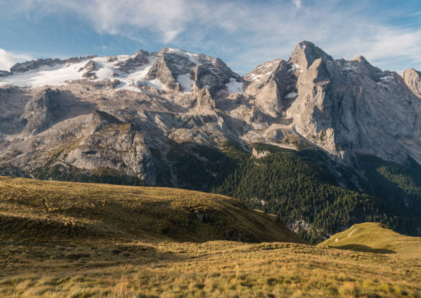 istock Marmolada mountain range with Marmolada glacier in Dolomites, Italy 924706090