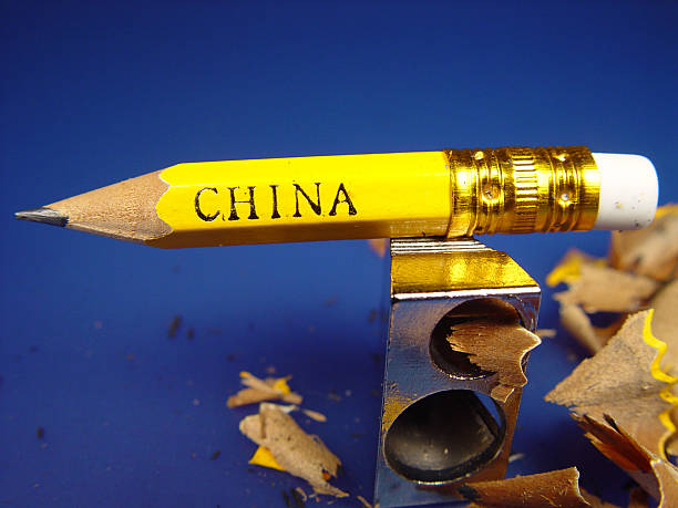 crayon, made in china - mathematical symbol mathematics pencil sharp photos et images de collection