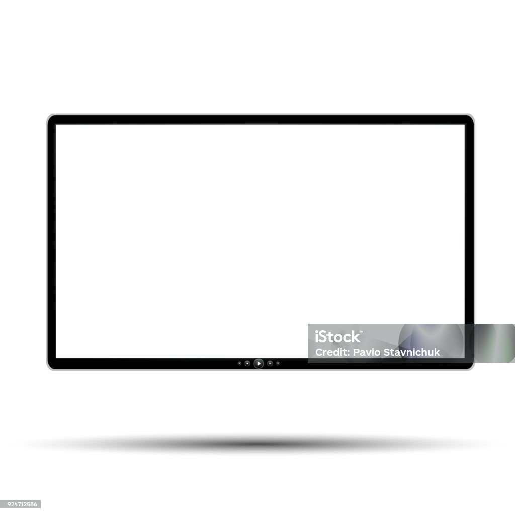 Black monitor with buttons - stock vector Television Set stock vector