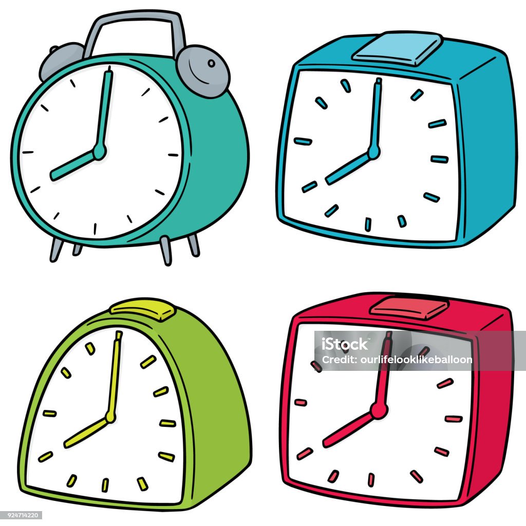 alarm clock vector set of alarm clock Alarm stock vector