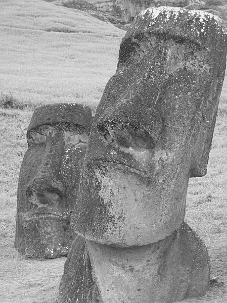 istock Easter Island - moais from Rano Raraku (bw) 92471440