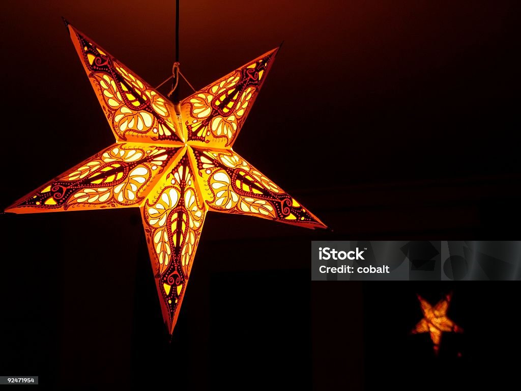 Beautiful Night Star  Star Shape Stock Photo