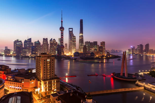 istock Shanghai Skyline at sunrise 924719856