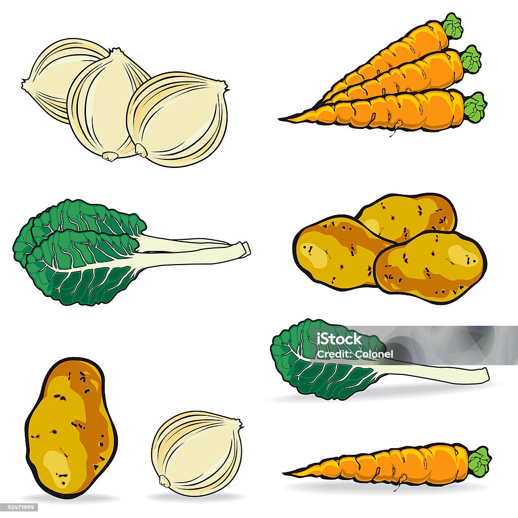 Овощи Collection - Стоковые иллюстрации Без людей роялти-фри