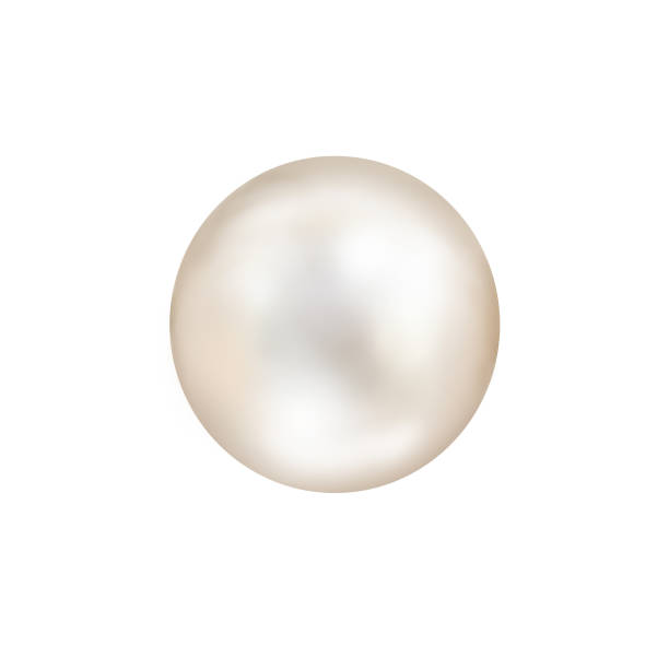 istock Pearl with shimmering iridescent pale colours isolated on white background - Abstract pearl background 924720918