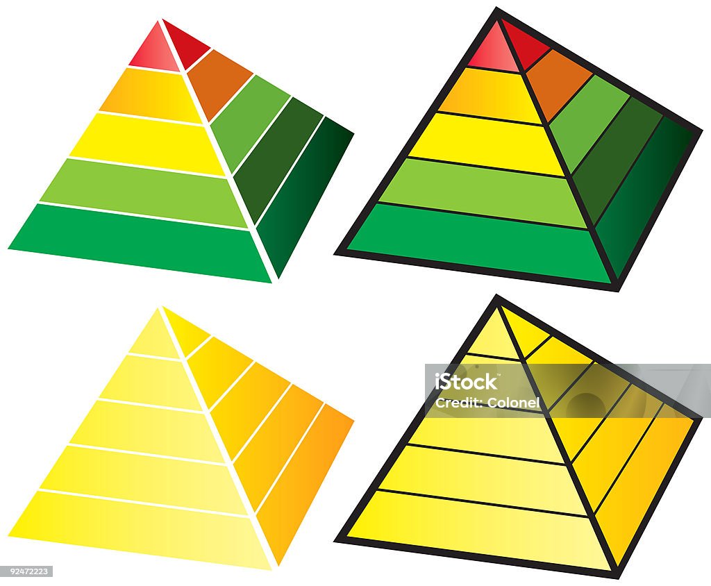 Pirámide de cinco pisos - Ilustración de stock de Asia Occidental libre de derechos
