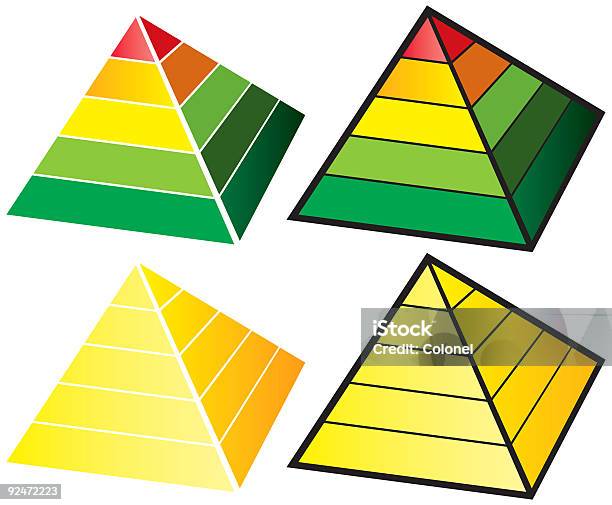 Пять Категории Pyramid — стоковая векторная графика и другие изображения на тему Без людей - Без людей, Горизонтальный, Египет