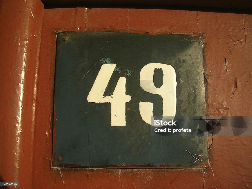 Number fourty nine  Number 40 Stock Photo