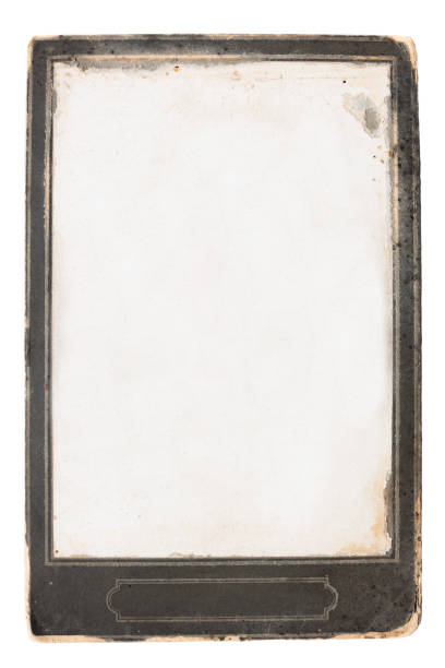 istock vintage photo, old empty frame isolated on white background 924726704
