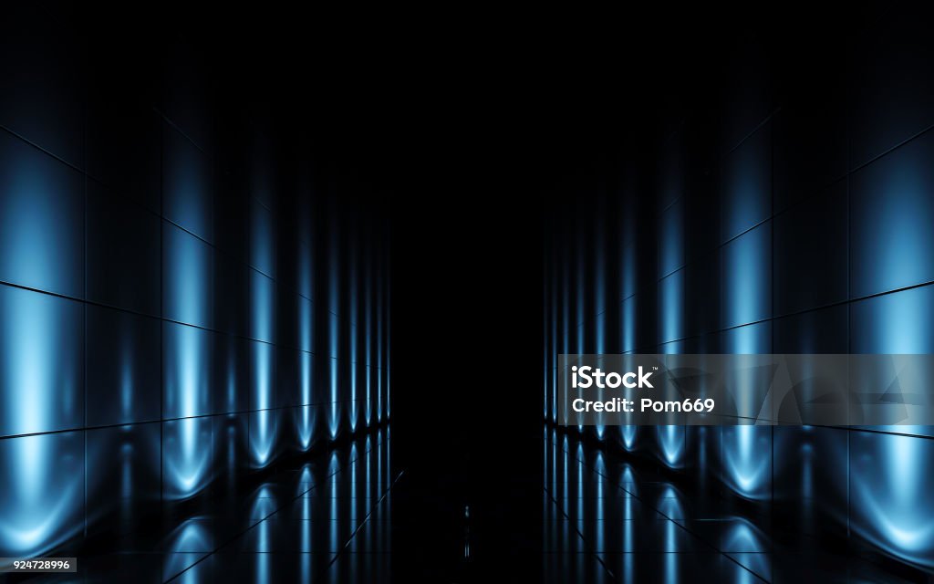 Abstract light Futuristic abstract light and reflection. 3d rendering Domestic Room Stock Photo