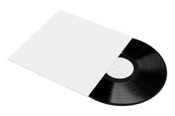 istock Old Vinyl Record Disk in Blank Paper Case with Free Space for Your Design. 3d Rendering 924729394