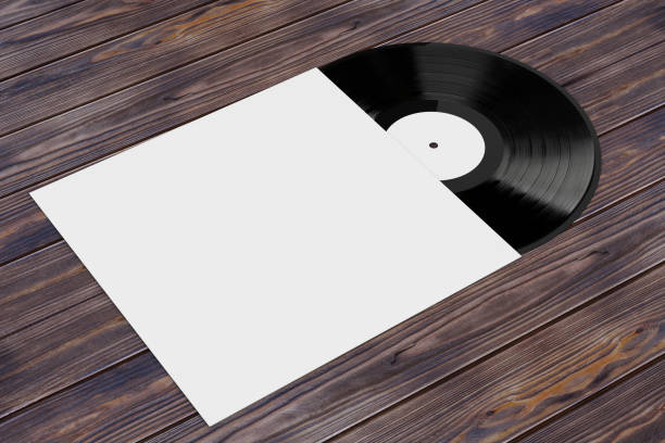 istock Old Vinyl Record Disk in Blank Paper Case with Free Space for Your Design. 3d Rendering 924729426