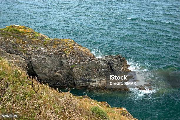 Coastal Outcrop Stock Photo - Download Image Now - Blue, Breaking Wave, Cliff