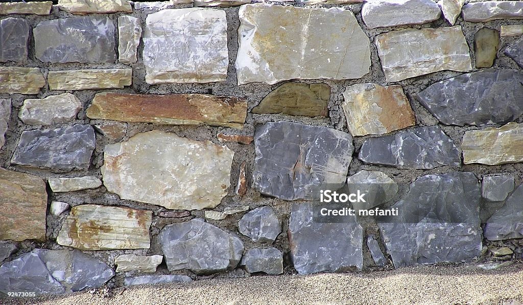 stone wall in Greece  Architecture Stock Photo